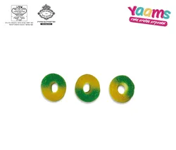סוכריות גומי 500 גרם מסוכר טבעות תפוח עץ ותותי פרוטי בשקית
