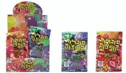 סוכריות קופצות בטעמי תות וענבים 5 גרם - 12 יח'