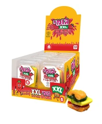 סוכריית גומי המבורגר גדול עם ג'ל חמוץ 50 גרם - 12 יח'