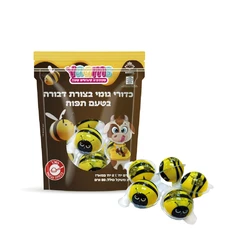 כדורי גומי דבורה 80 גרם 8 יח' בשקית