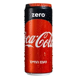 משקה קוקה קולה זירו 330 מל - 24 יח'