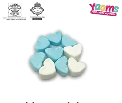 מרשמלו 450 גרם לבבות כחול-לבן